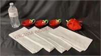 Two's Co Strawberry Sponge Holder, Dishes, Napkins