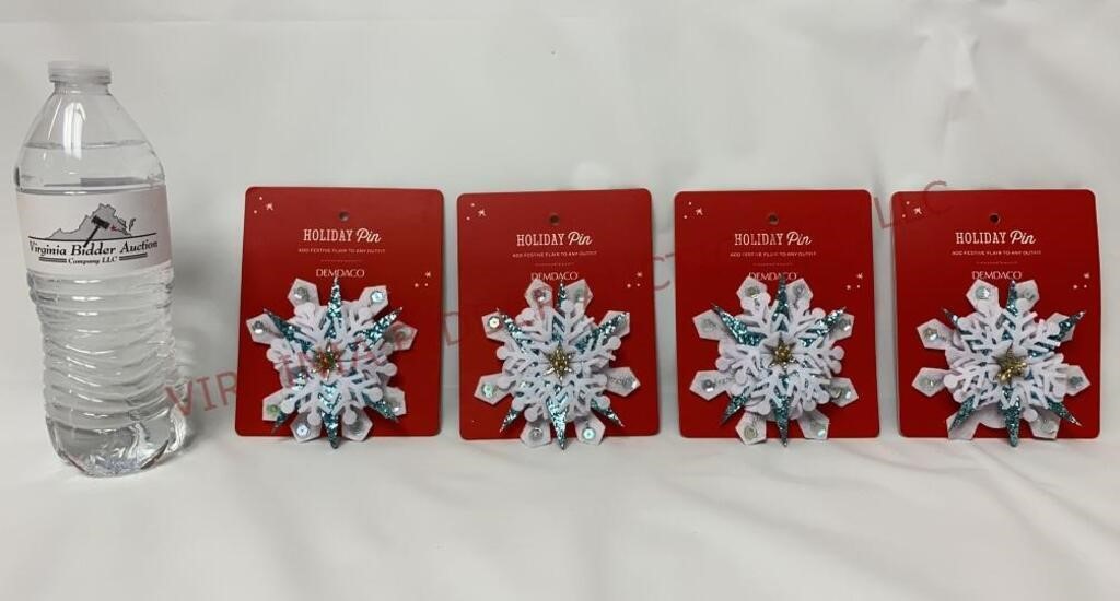 Demdaco Festive Flair Snowflake Holiday Pins - 4