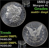 1885-p Morgan $1 Grades Select Unc+ DMPL