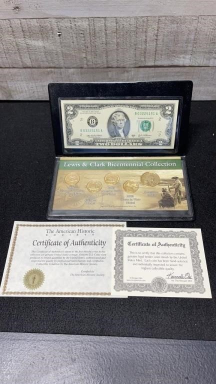 Lewis & Clark Bicentennial Coin Collection & Bill
