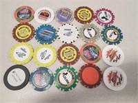 (20) 47mm- 50mm Large Casino Chips