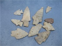 10 Authentic Native American Arrowhead Artifacts