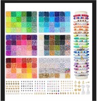 QUEFE 9600pcs, 120 Colors Clay Beads