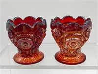 Imperial Glass Sunset Ruby Toothpick Holders