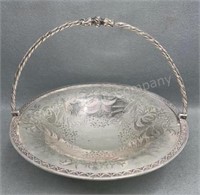 10in Silver Plate Pedestal Bowl