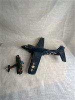 Vintage metal airplane made in Italy by