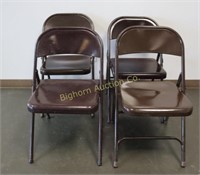 Metal Folding Chairs 4pc lot