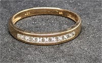 18 Kt Yellow Gold Channel Set Diamond Band