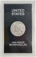 Scarce 1935-S US Peace Silver Dollar