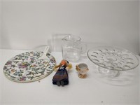 vintage cookie, cake plate and server, etc.