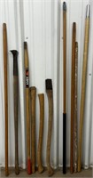 Ten Various Wooden Tool Handles