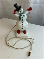 Vintage Plastic Light Up Snowman Rosebro Plastics