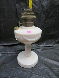 Vintage Aladdin Pink Oil Lamp 14" to top of