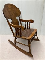 Child’s Wood rocking chair 16” x 16” x 29” high