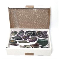 Selection of Amethyst & Green Stones