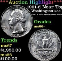 ***Auction Highlight*** 1991-d Washington Quarter