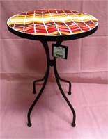 MULTI COLORED MOSAIC END TABLE