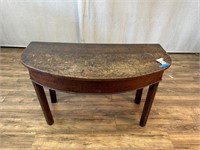 Antique Demilune Console Table Aged