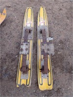 Pair Of Surner Antique Wooden Snowmobile Ski's