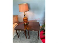 (2) Vintage End Tables w/Lamp
