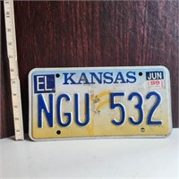 Vintage License plate from Kansas