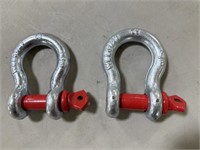 2 - Screw Pin Anchor Shackles 7/8" 6.5T working