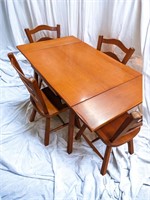 Vintage Solid Wood Dining Table/Chairs