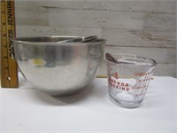 STAINLESS STEEL MIXING BOWL & MEASURING CUP