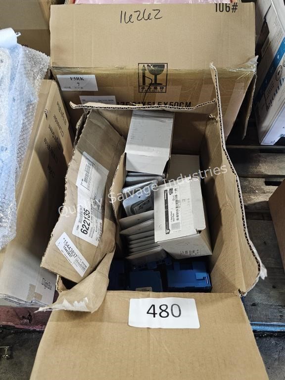box of electrical supplies