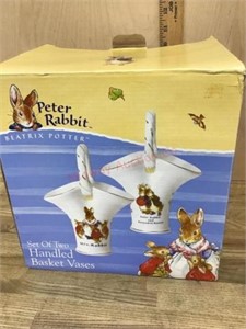 Set of 2 Peter Rabbit ceramic baskets