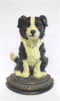 Cast Iron Border Collie Door Stopper