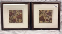 Pair of Leaf Art Framed Prints, 13" x 13"