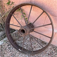 28” Antique Metal Wagon Wheel