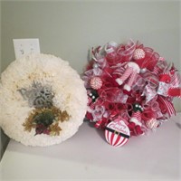 Handmade Ribbon Wreaths & Christmas Items