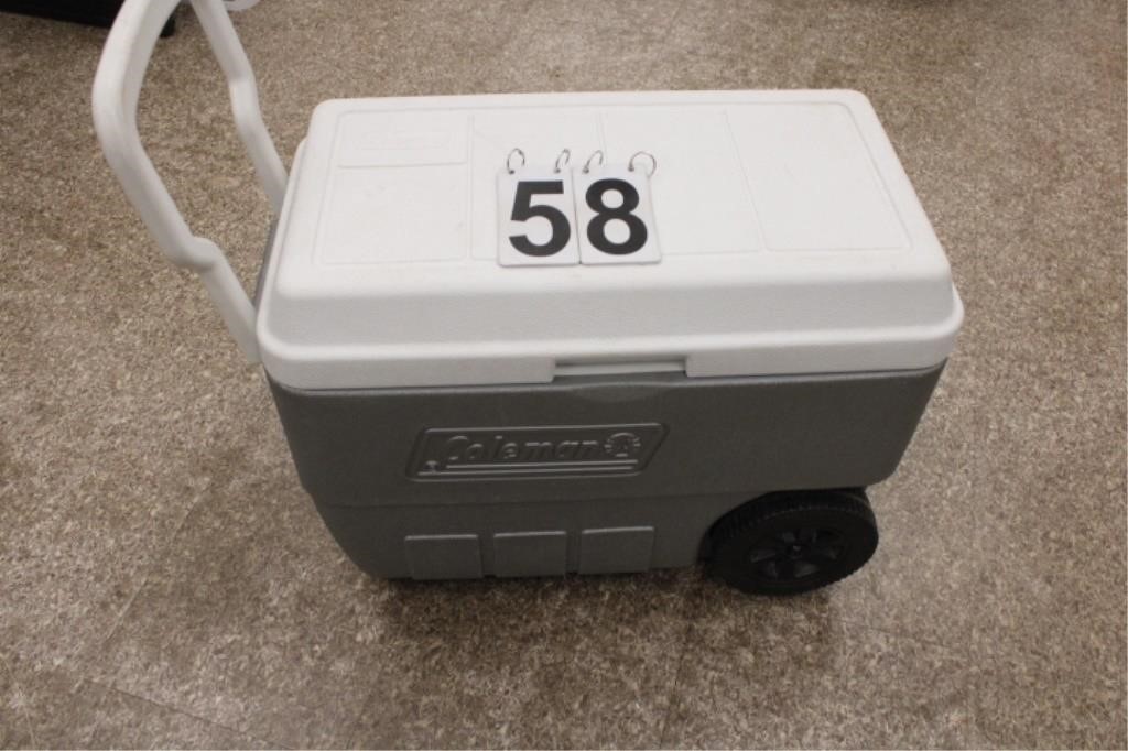 Coleman Cooler w/ Handle & Wheels