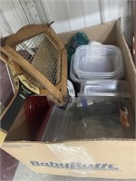 TENNIS RAQUET AND STORAGE CONTAINERS