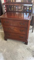 Mahogany Bachelor Chest with Gallery Top