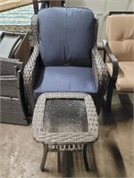 Allen + Roth - 2 Piece Wicker Patio Chair / End