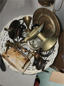 Estate lot of brass pieces and more
