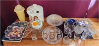 Large Cookie Jar, Cut Glass Bowls, Company's