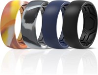 4pc Breathable Design Men's Silicone Bands