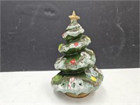 VTG MCM 1950's Ceramic Christmas Tree 7"