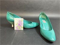 Andrea Pfister Teal Pumps