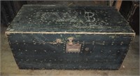 Vintage W W I Soldier Wood Foot Locker Box