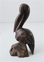 Vintage Carved Ironwood Pelican Statue #2