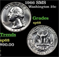 1966 SMS Washington Quarter 25c Grades sp68