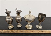 Old Communion Serving Set- Silver Plate