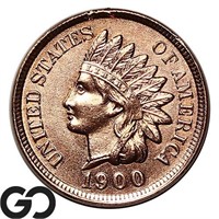 1900 Indian Head Cent, Details, Sharp Strike