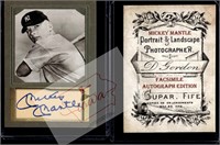 Mickey Mantle D Gordon facsimile auto