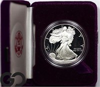 1986 Silver Eagle 1oz Silver CAMEO PROOF, w/ Box